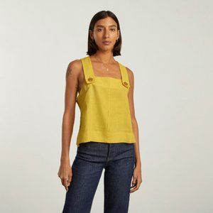 Everlane Yellow Linen Apron Top